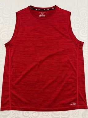 Tek Gear Drytek Drifit Men Medium Red Athletic Activewear Gym Fitness Tank Top